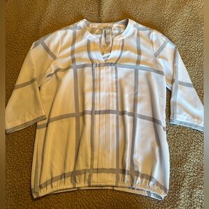 41 Hawthorn White Short-Sleeve Shirt with Gray Windowpane